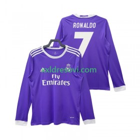 Real Madrid Cristiano Ronaldo 7 2016 2017 Retro Gostujući Nogometni Dres Dugim Rukavima